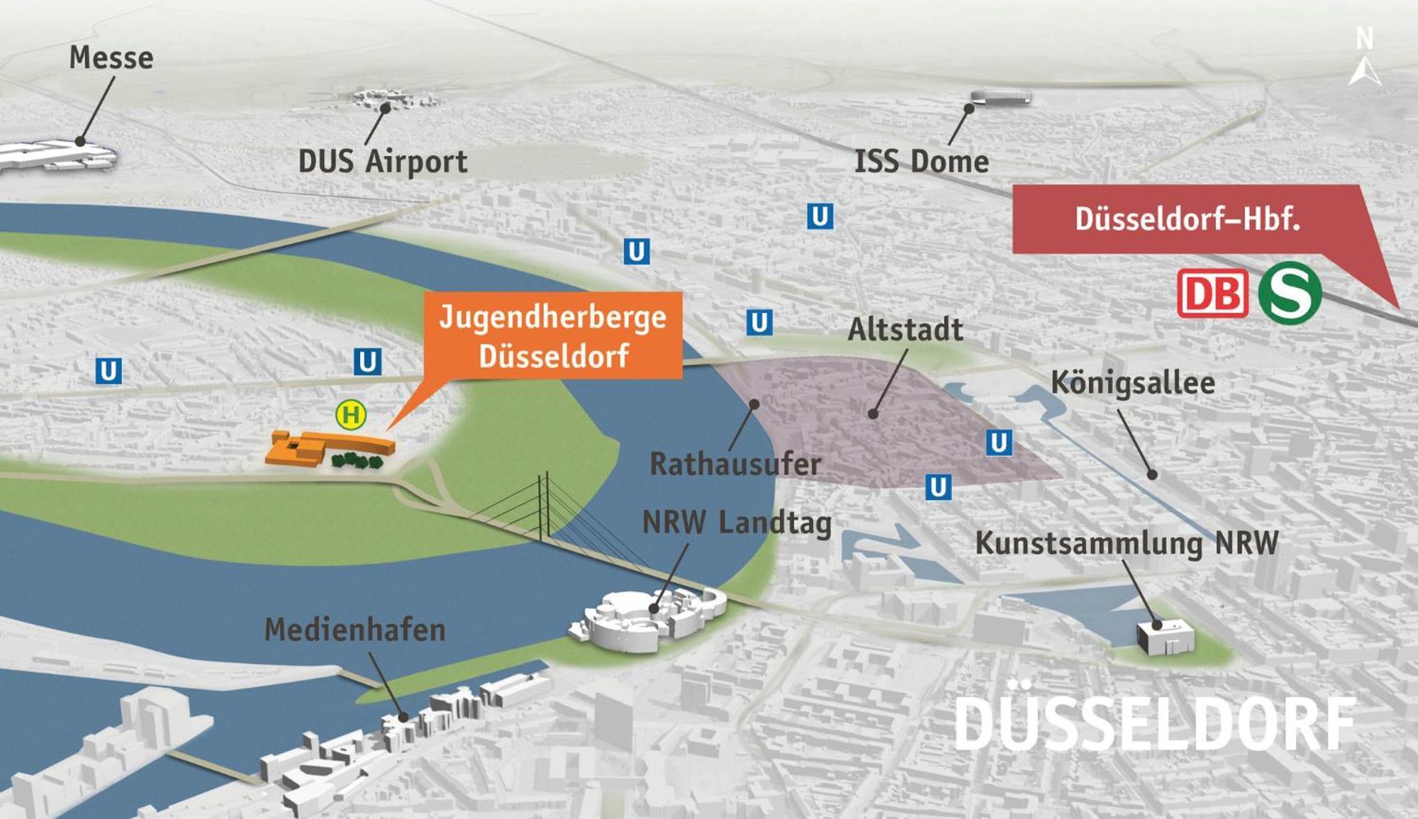 Jugendherberge Duesseldorf Eksteriør bilde